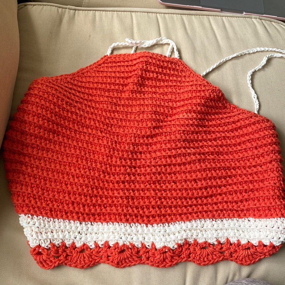 Handmade Crochet Crisscross Halter Top